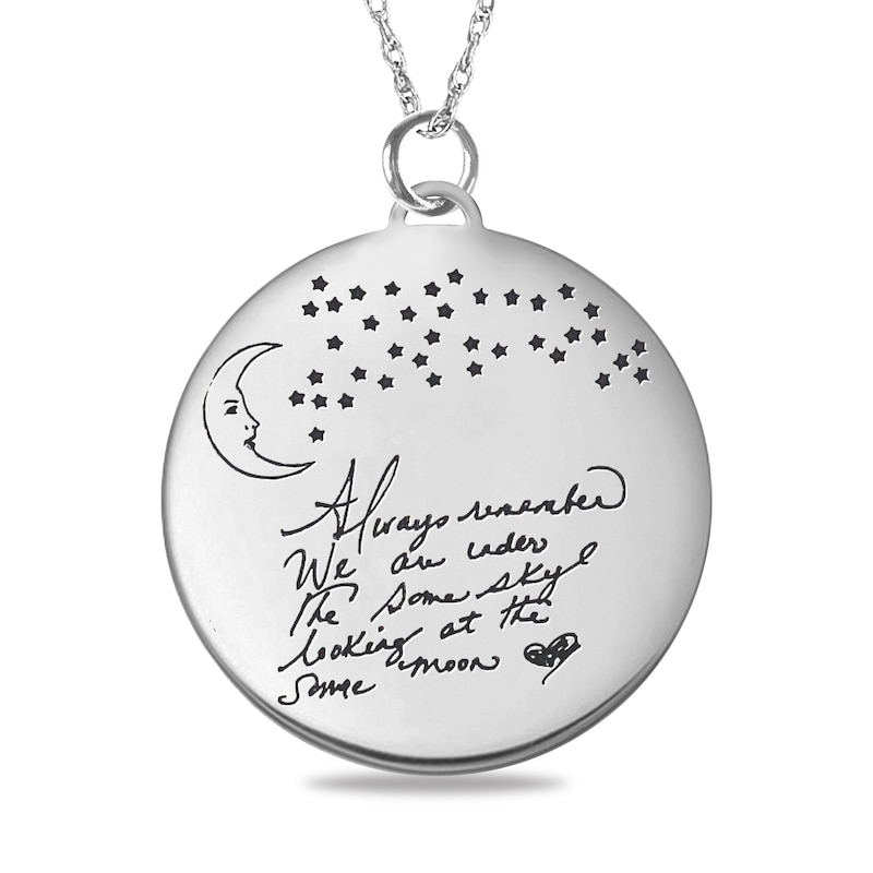 Under the Same Sky Looking at the Same Moon Disc Pendant