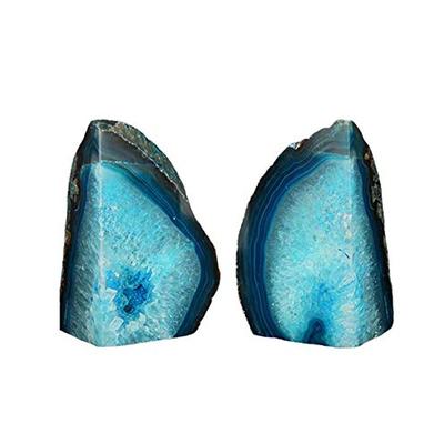 Amoystone Green Agate Bookends

