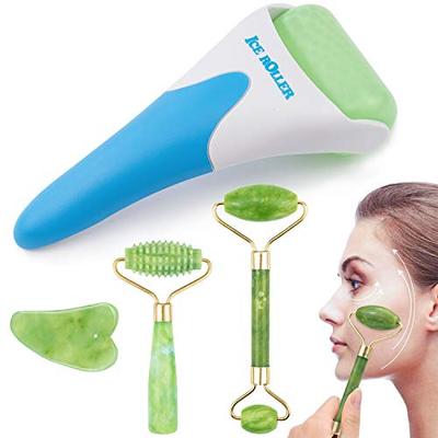 EAONE 4 in 1 Ice Roller Jade Roller Eyes Facial Massage Kits