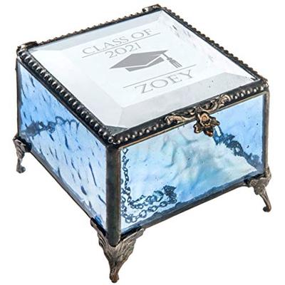 Personalized Graduation Glass Jewelry Box