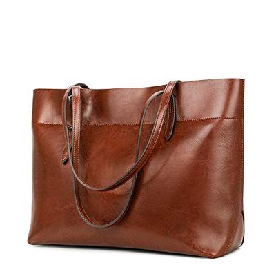 Kattee Vintage Genuine Leather Tote Shoulder Bag