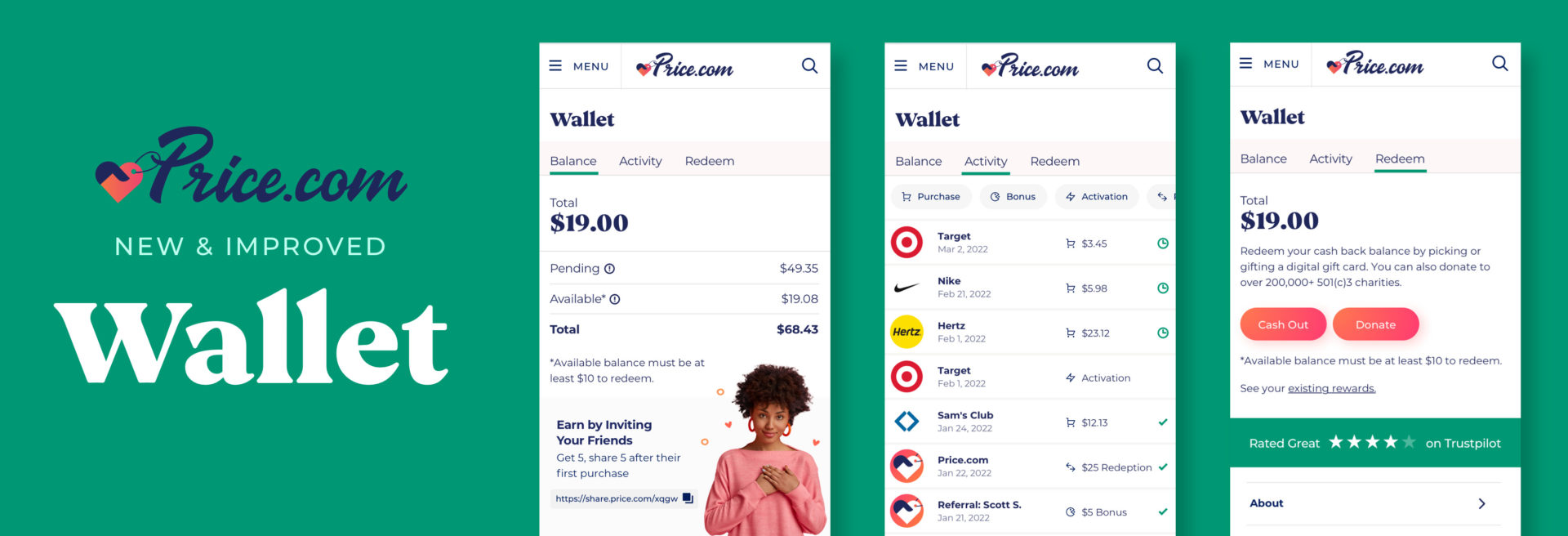 Price.com New and Improved Wallet