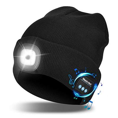 Unisex Bluetooth Beanie Hat Light Wireless Headphones