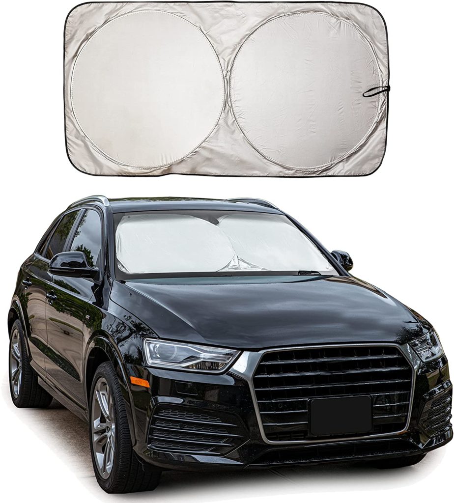EcoNour Car Windshield Sun Shade with Storage Pouch 