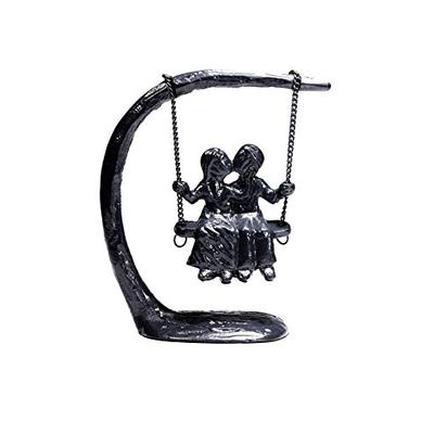 “Lovers on a Swing” Cast Iron Sculpture