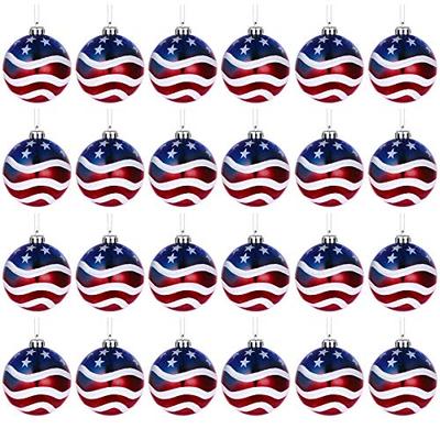 American Patriotic Christmas Ball Ornaments