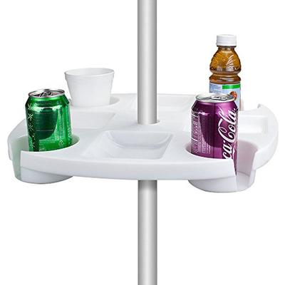 Sol Coastal Beach Umbrella Table with 4 Cup Holders