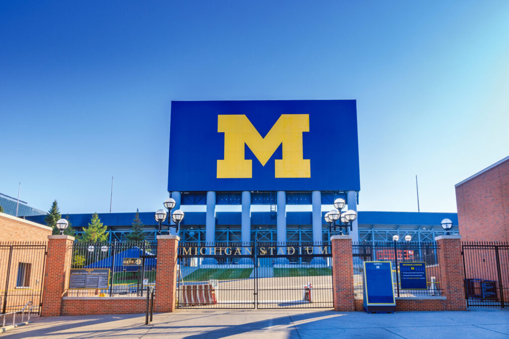 Ann Arbor, MI, USA - November 8: Michigan Stadium ("The Big House") on November 8, 2020 at the University of Michigan in Ann Arbor, Michigan.